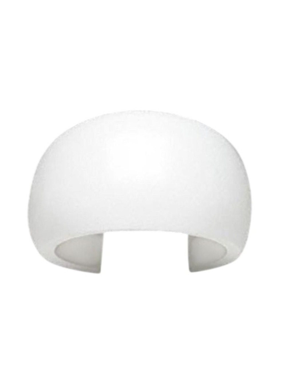 Minimalist Avant Garde White Curvy Mango Wood Structural Cuff Bracelet Thailand